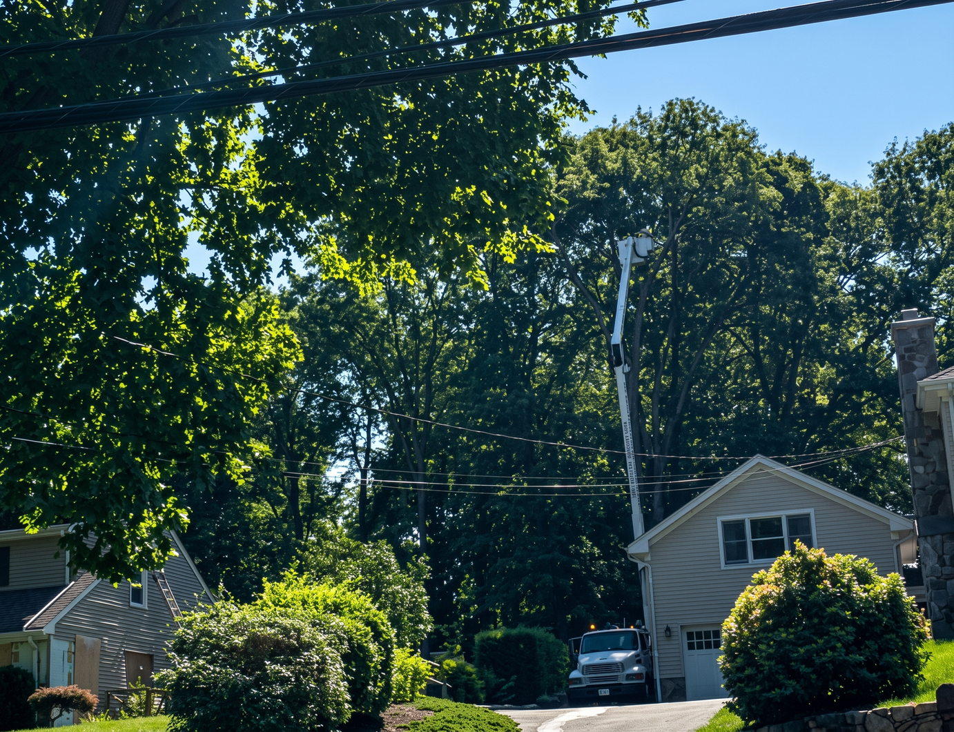 Tree trimming project in Connecticut